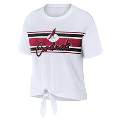 WEAR by Erin Andrews Women's Front Tie Retro T-Shirt - Arizona Cardinals