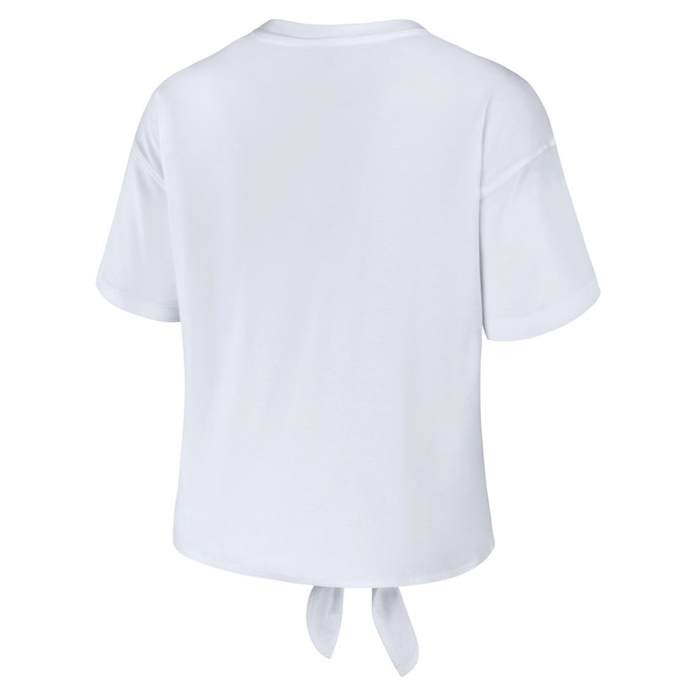 WEAR by Erin Andrews Women's Front Tie Retro T-Shirt - Tennessee Titans