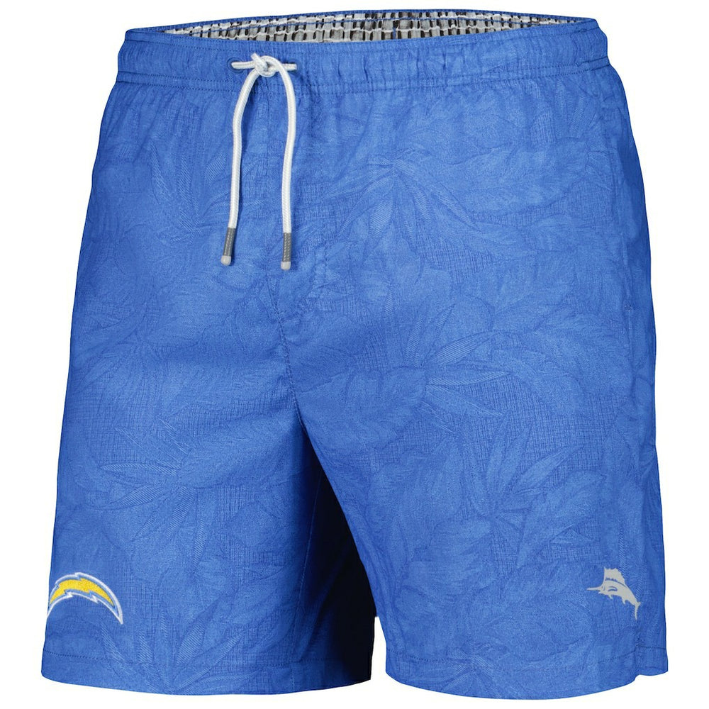 Naples Layered Leaves Swim Shorts - Los Angeles Chargers