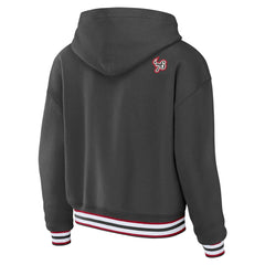 WEAR by Erin Andrews Women's Lace-Up Pullover Hoodie - Tampa Bay Buccaneers