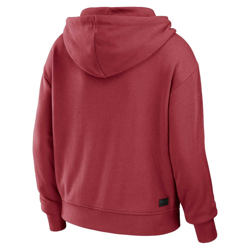 WEAR by Erin Andrews Women's Color Block Light Weight Modest Crop Full-Zip Hoodie - Arizona Cardinals