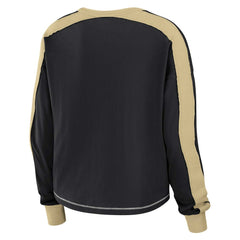 WEAR by Erin Andrews Women's Plus Size Colorblock Long Sleeve T-Shirt - New Orleans Saints