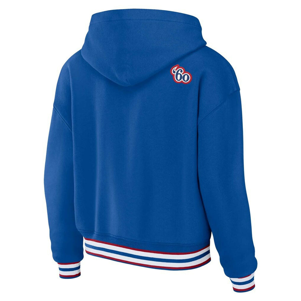 WEAR by Erin Andrews Women's Plus Size Lace-Up Pullover Hoodie - Buffalo Bills