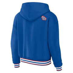 WEAR by Erin Andrews Women's Plus Size Lace-Up Pullover Hoodie - Buffalo Bills