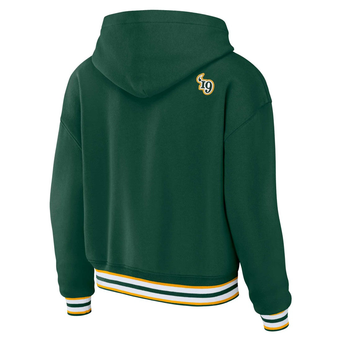 WEAR by Erin Andrews Women's Plus Size Lace-Up Pullover Hoodie - Green Bay Packers