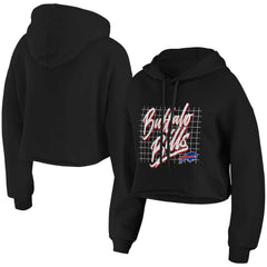 WEAR by Erin Andrews Women's Domestic Cropped Pullover Hoodie - Buffalo Bills