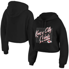 WEAR by Erin Andrews Women's Domestic Cropped Pullover Hoodie - Kansas City Chiefs