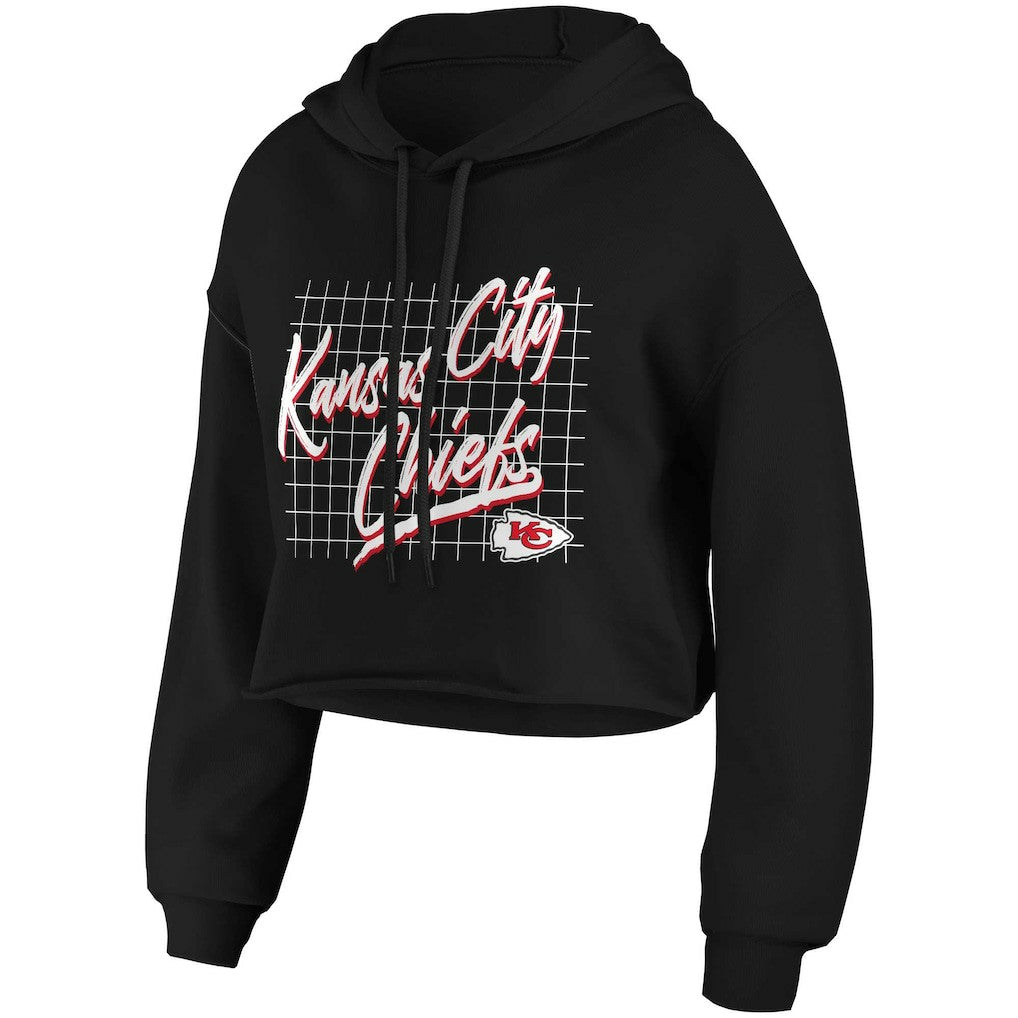 WEAR by Erin Andrews Women's Domestic Cropped Pullover Hoodie - Kansas City Chiefs