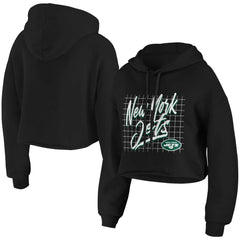WEAR by Erin Andrews Women's Domestic Cropped Pullover Hoodie - New York Jets