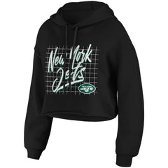 WEAR by Erin Andrews Women's Domestic Cropped Pullover Hoodie - New York Jets