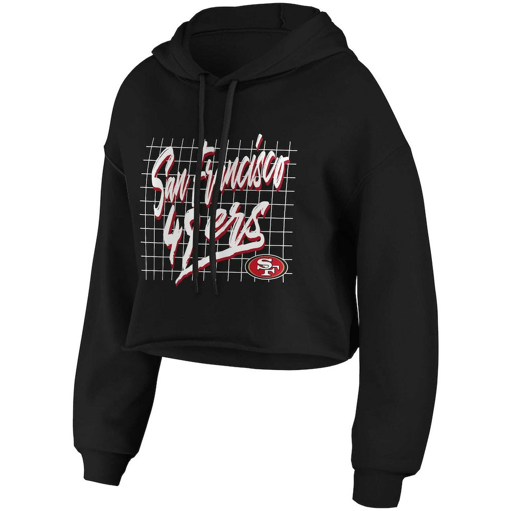 WEAR by Erin Andrews Women's Domestic Cropped Pullover Hoodie - San Francisco 49ers
