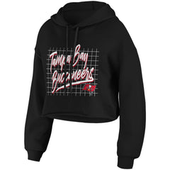 WEAR by Erin Andrews Women's Domestic Cropped Pullover Hoodie - Tampa Bay Buccaneers