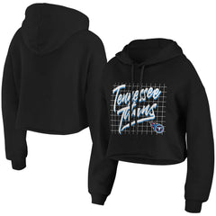 WEAR by Erin Andrews Women's Domestic Cropped Pullover Hoodie - Tennessee Titans