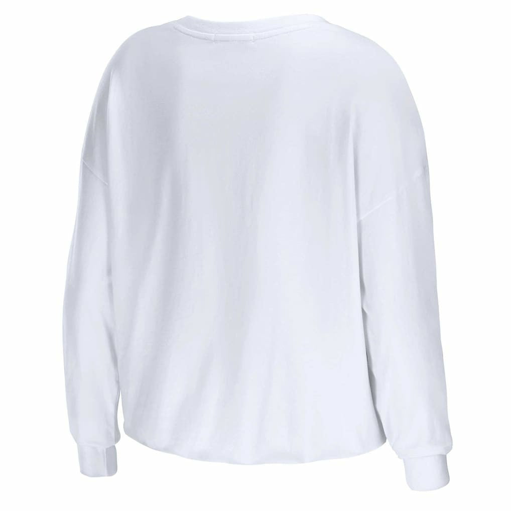 WEAR by Erin Andrews Women's Domestic Cropped Long Sleeve T-Shirt - Atlanta Falcons