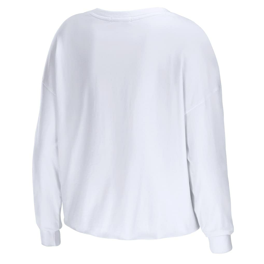 WEAR by Erin Andrews Women's Domestic Cropped Long Sleeve T-Shirt - Los Angeles Rams