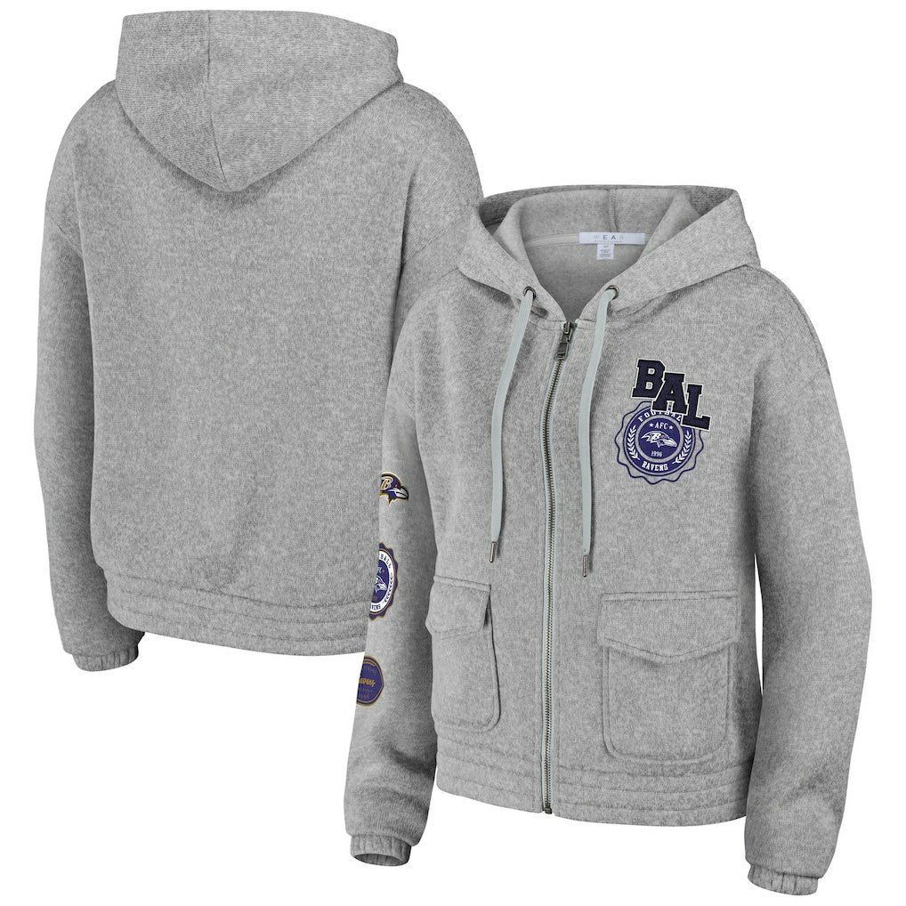WEAR by Erin Andrews Women's Full-Zip Hoodie - Baltimore Ravens