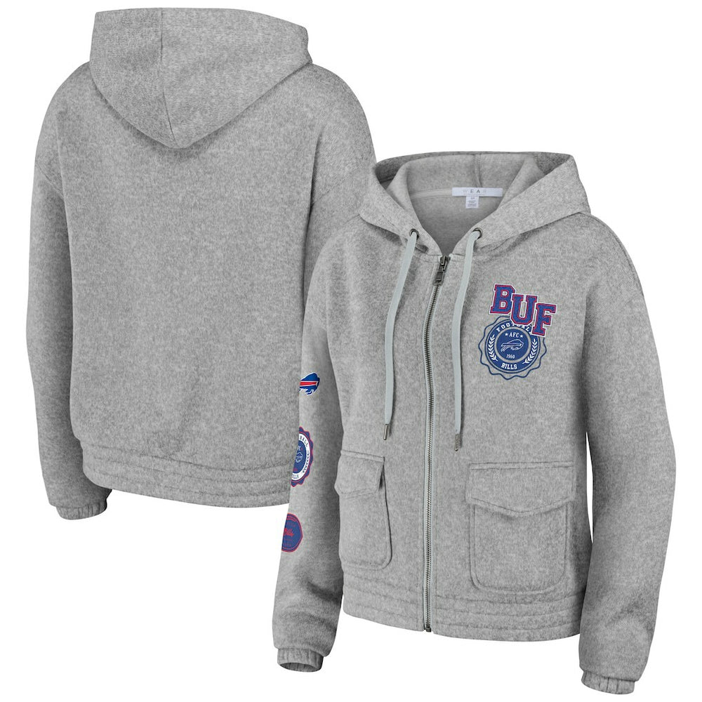 WEAR by Erin Andrews Women's Full-Zip Hoodie - Buffalo Bills