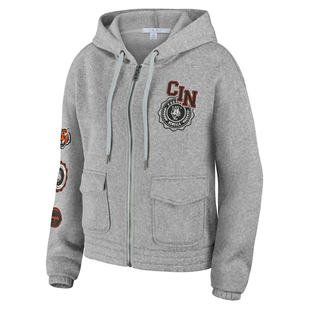 WEAR by Erin Andrews Women's Full-Zip Hoodie - Cincinnati Bengals