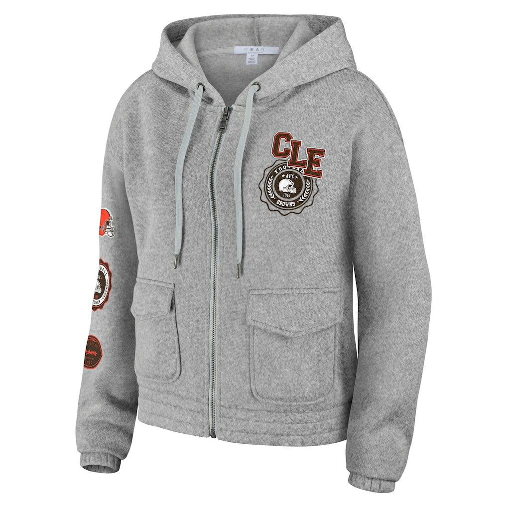 WEAR by Erin Andrews Women's Full-Zip Hoodie - Cleveland Browns