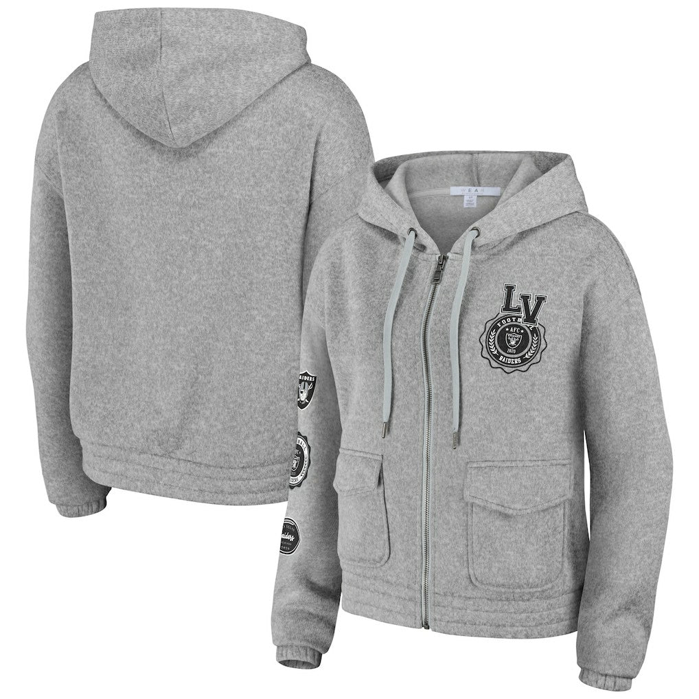 WEAR by Erin Andrews Women's Full-Zip Hoodie - Las Vegas Raiders