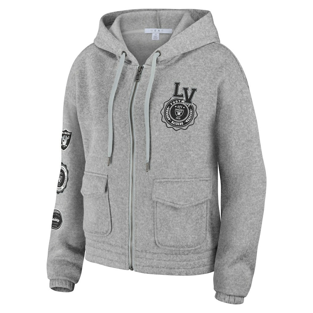 WEAR by Erin Andrews Women's Full-Zip Hoodie - Las Vegas Raiders