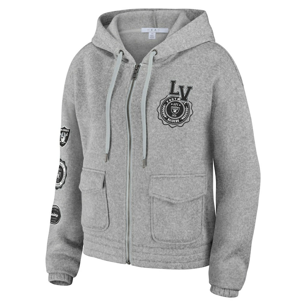 WEAR by Erin Andrews Women's Full-Zip Hoodie - Las Vegas Raiders