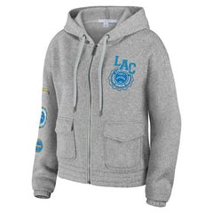 WEAR by Erin Andrews Women's Full-Zip Hoodie - Los Angeles Chargers