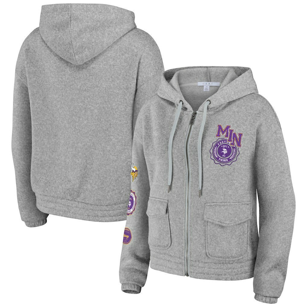WEAR by Erin Andrews Women's Full-Zip Hoodie - Minnesota Vikings