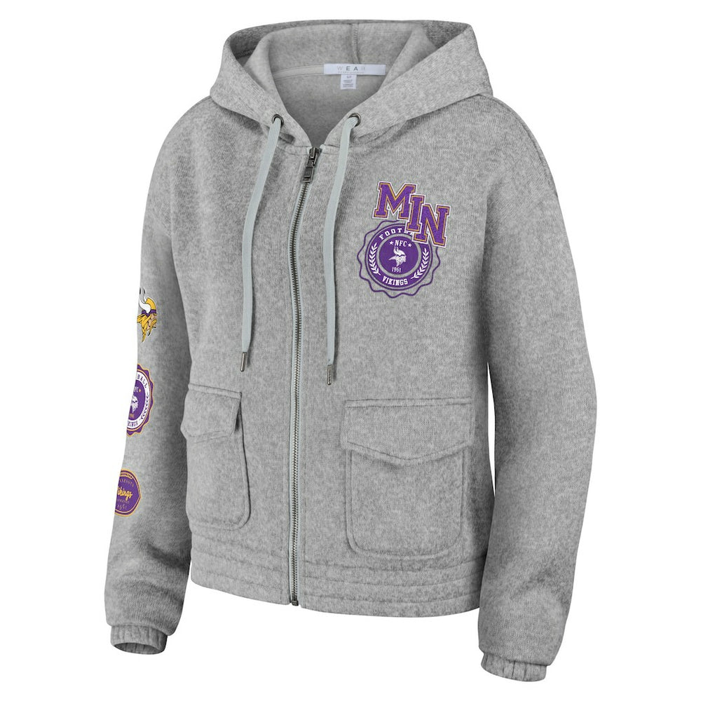 WEAR by Erin Andrews Women's Full-Zip Hoodie - Minnesota Vikings
