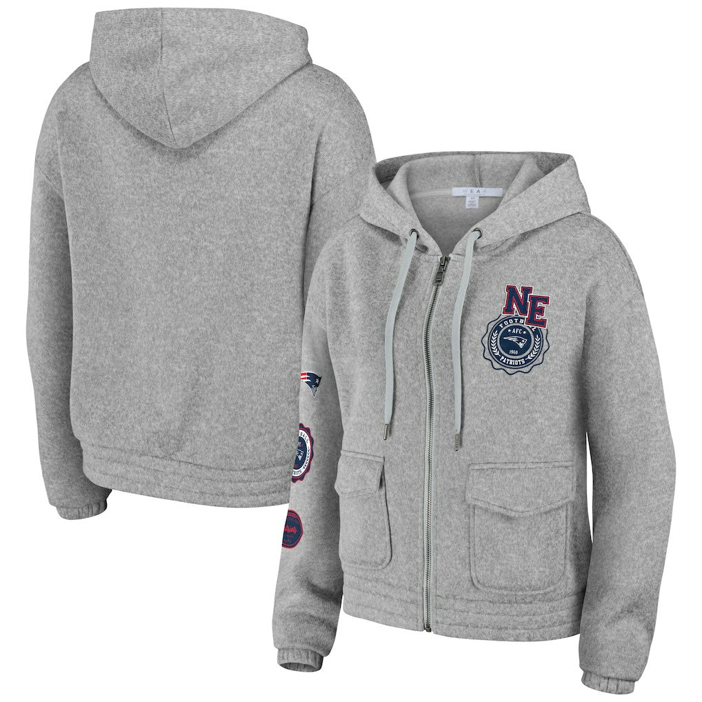 WEAR by Erin Andrews Women's Full-Zip Hoodie - New England Patriots