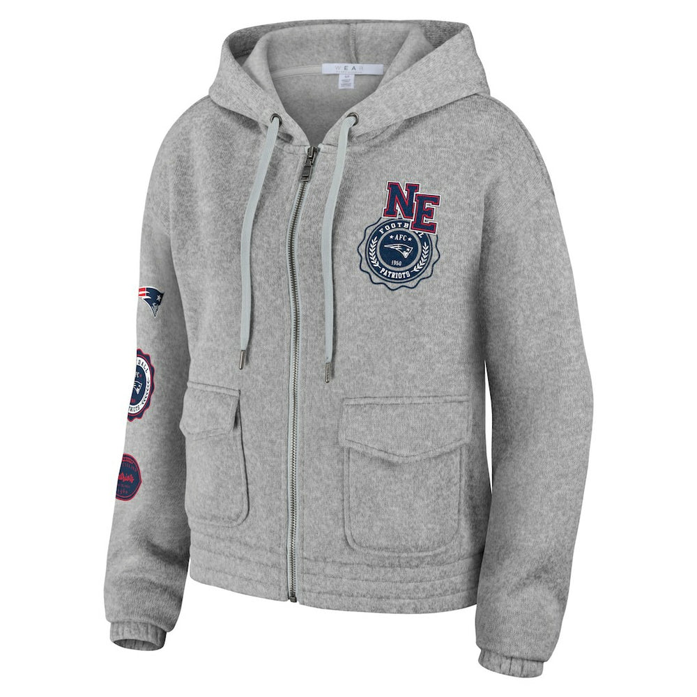 WEAR by Erin Andrews Women's Full-Zip Hoodie - New England Patriots