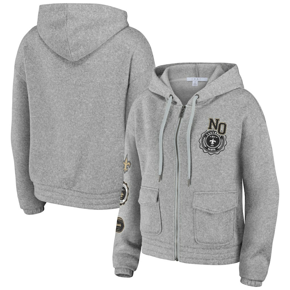 WEAR by Erin Andrews Women's Full-Zip Hoodie - New Orleans Saints