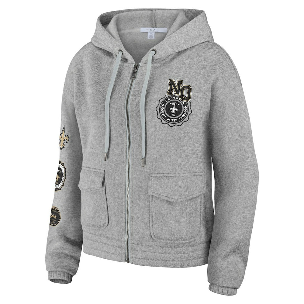 WEAR by Erin Andrews Women's Full-Zip Hoodie - New Orleans Saints