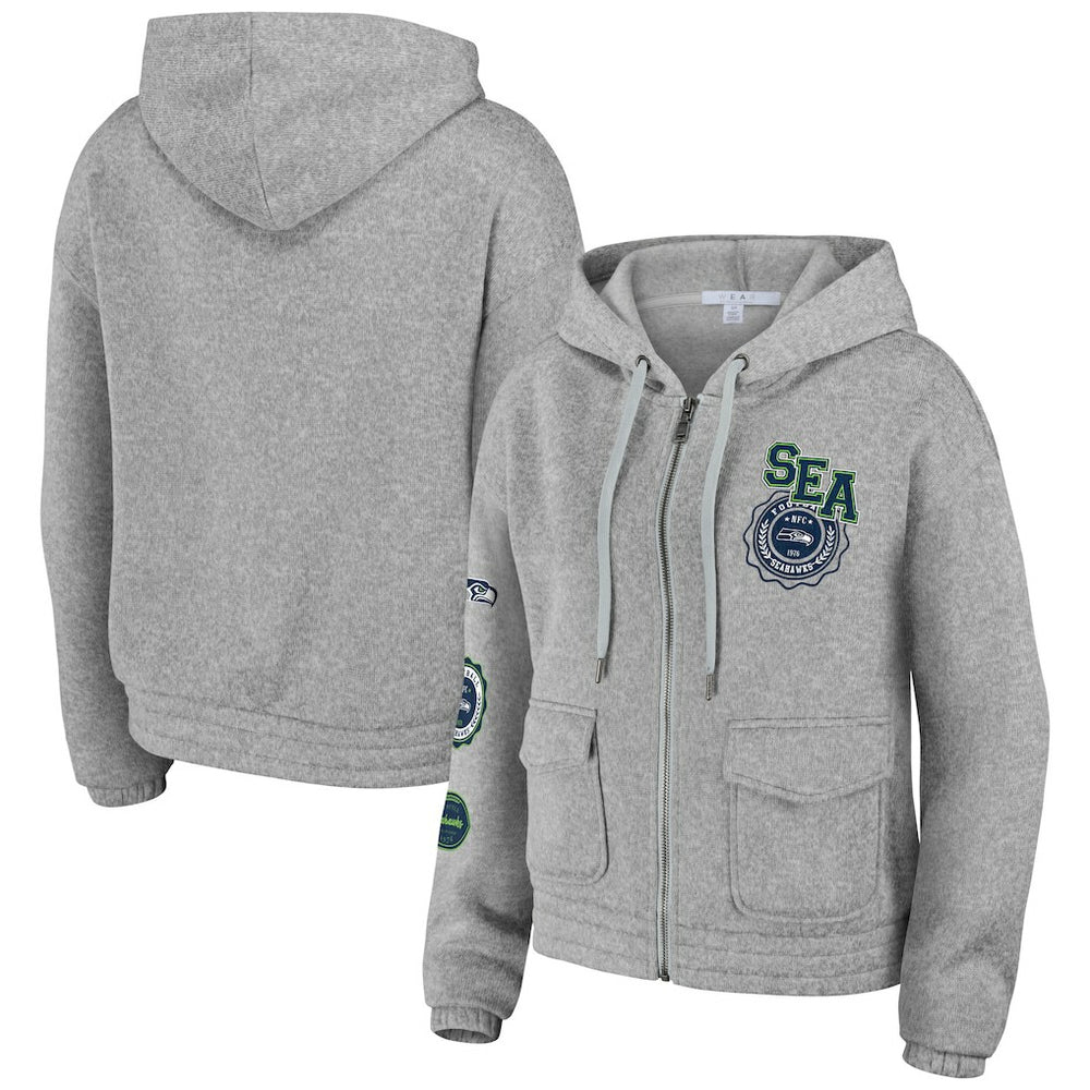 WEAR by Erin Andrews Women's Full-Zip Hoodie - Seattle Seahawks