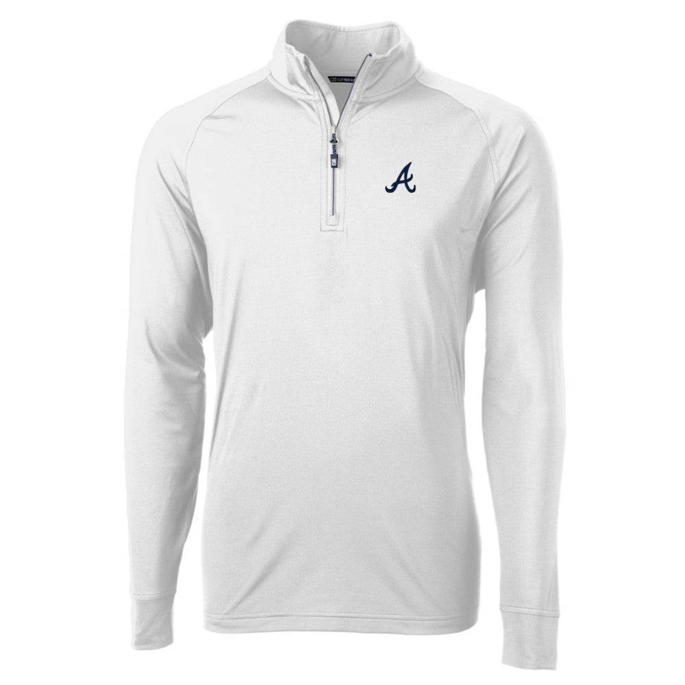 MLB Atlanta Braves Cutter & Buck Adapt Eco Knit Stretch Recycled Quarter-Zip Pullover Top