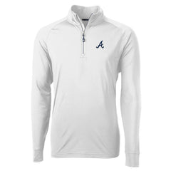 MLB Atlanta Braves Cutter & Buck Adapt Eco Knit Stretch Recycled Quarter-Zip Pullover Top