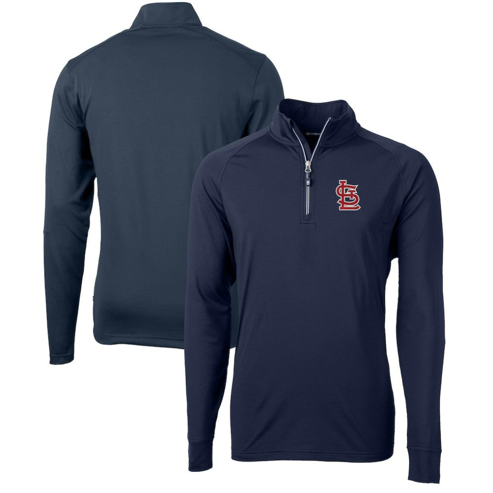 MLB St. Louis Cardinals Cutter & Buck Adapt Eco Knit Stretch Recycled Quarter-Zip Pullover Top