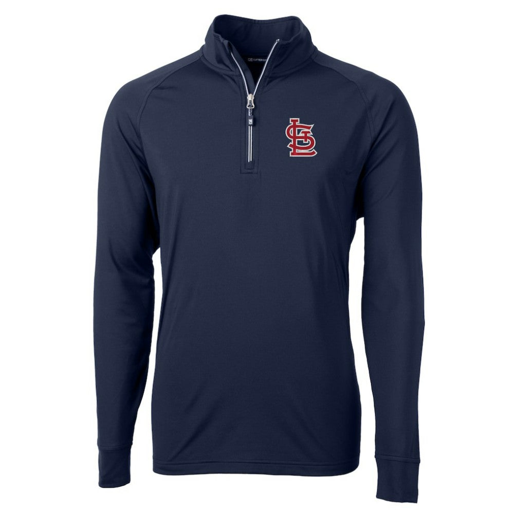 MLB St. Louis Cardinals Cutter & Buck Adapt Eco Knit Stretch Recycled Quarter-Zip Pullover Top