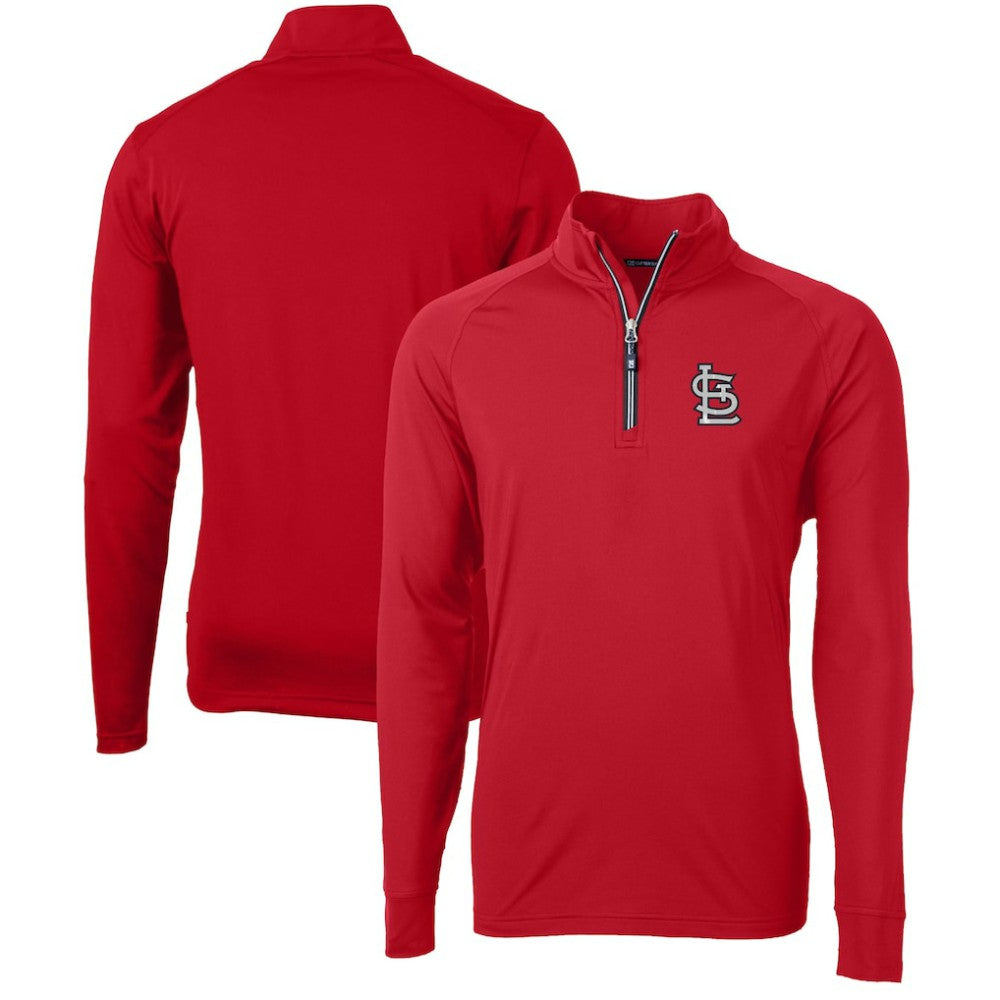 MLB St. Louis Cardinals Cutter & Buck Adapt Eco Knit Stretch Recycled Quarter-Zip Pullover Top