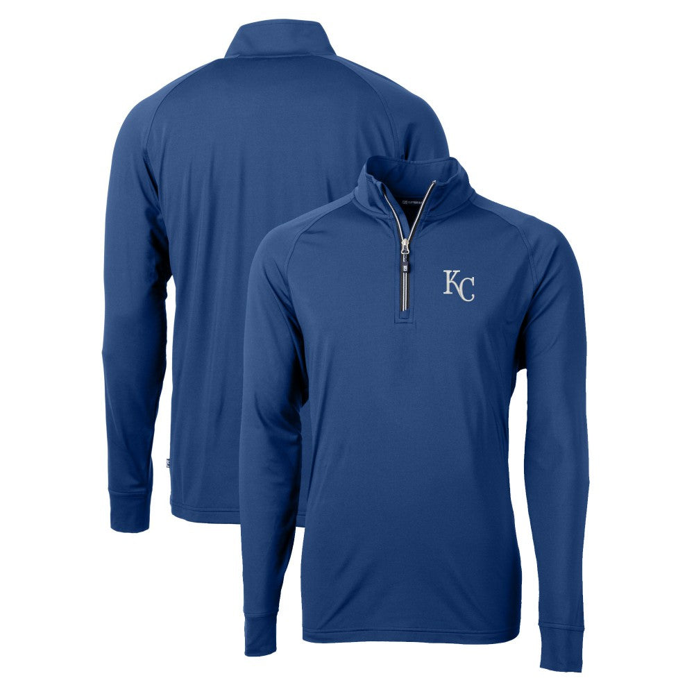 MLB Kansas City Royals Cutter & Buck Adapt Eco Knit Stretch Recycled Quarter-Zip Pullover Top