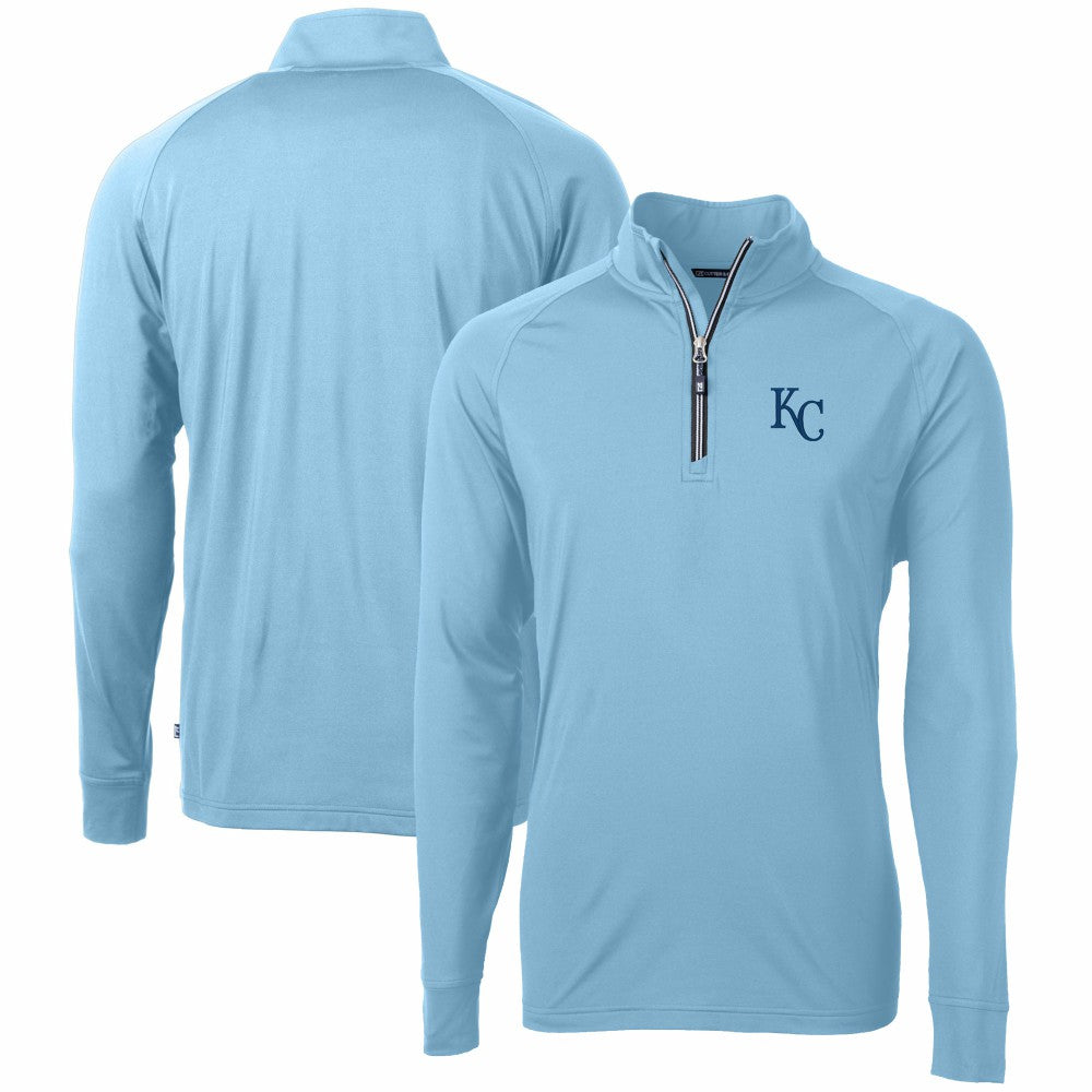 MLB Kansas City Royals Cutter & Buck Adapt Eco Knit Stretch Recycled Quarter-Zip Pullover Top