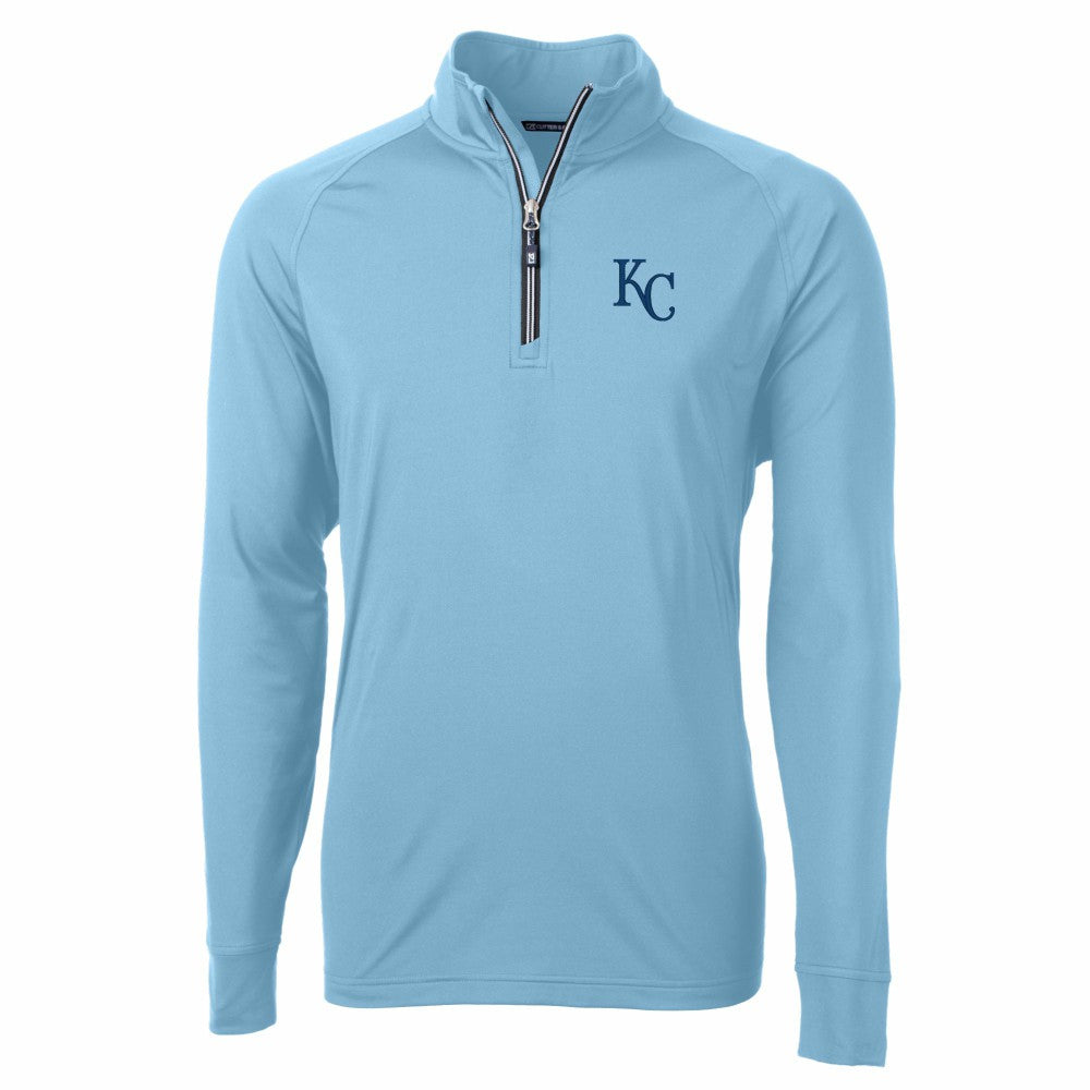MLB Kansas City Royals Cutter & Buck Adapt Eco Knit Stretch Recycled Quarter-Zip Pullover Top