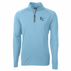 MLB Kansas City Royals Cutter & Buck Adapt Eco Knit Stretch Recycled Quarter-Zip Pullover Top
