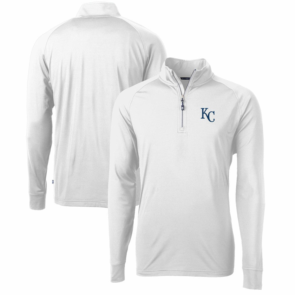 MLB Kansas City Royals Cutter & Buck Adapt Eco Knit Stretch Recycled Quarter-Zip Pullover Top