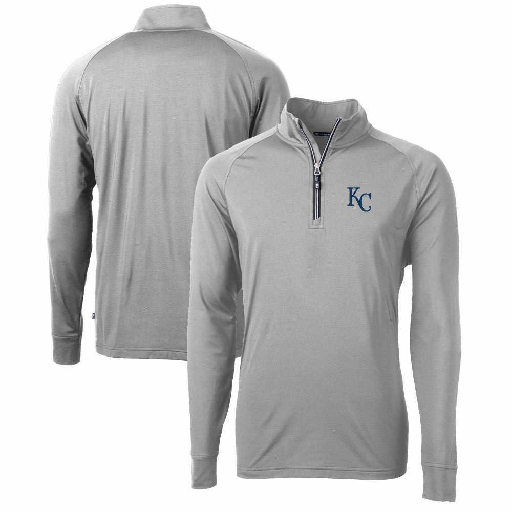 MLB Kansas City Royals Cutter & Buck Adapt Eco Knit Stretch Recycled Quarter-Zip Pullover Top