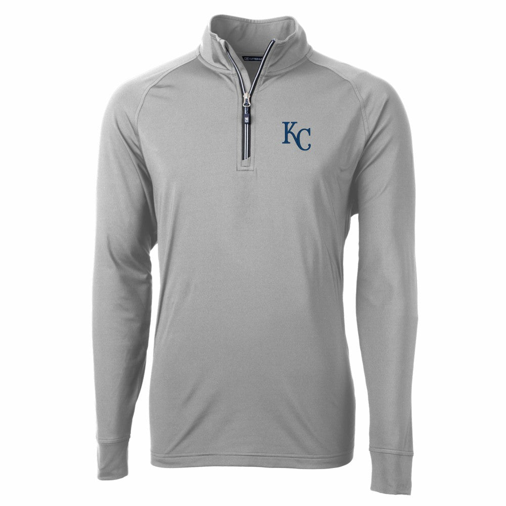 MLB Kansas City Royals Cutter & Buck Adapt Eco Knit Stretch Recycled Quarter-Zip Pullover Top