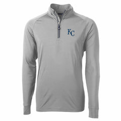 MLB Kansas City Royals Cutter & Buck Adapt Eco Knit Stretch Recycled Quarter-Zip Pullover Top