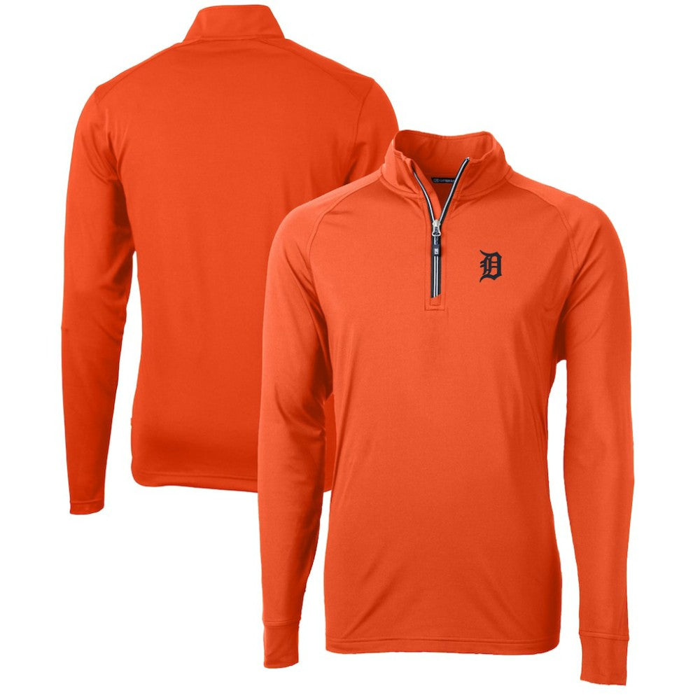 MLB Detroit Tigers Cutter & Buck Adapt Eco Knit Stretch Recycled Quarter-Zip Pullover Top