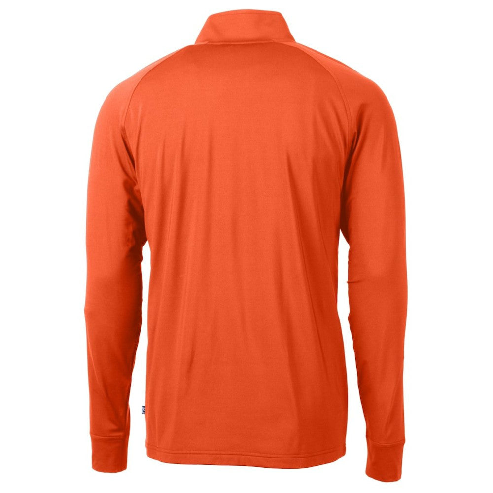 MLB Detroit Tigers Cutter & Buck Adapt Eco Knit Stretch Recycled Quarter-Zip Pullover Top