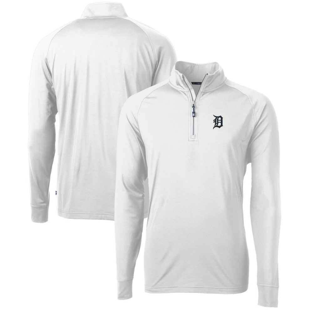 MLB Detroit Tigers Cutter & Buck Adapt Eco Knit Stretch Recycled Quarter-Zip Pullover Top